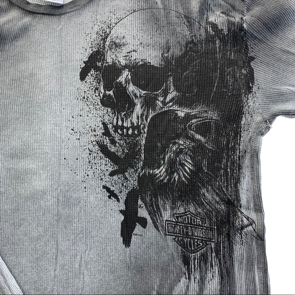 Harley Davidson Military Sales Skull & Crow Shirt
